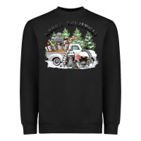 Black merry christmas gnomies Heavyweight Sweatshirt - FaDigitalArtStudio