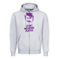 Heather Grey gogol bordello start wearing purple Zipper Hoodie - lanVoArt