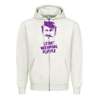 Oatmeal Heather gogol bordello start wearing purple Zipper Hoodie - lanVoArt