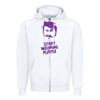 White gogol bordello start wearing purple Zipper Hoodie - lanVoArt