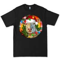 Black Saanen Goat Christmas Premium Tee - LillyAllenDesigns