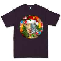 Plum Saanen Goat Christmas Premium Tee - LillyAllenDesigns
