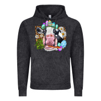 Vintage Arctic Happy Easter Cow with eggs Easter Day Vintage Hoodie - HowdyJamesFarm