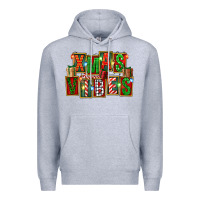 Heather Grey Christmas xmas vibes Premium Hoodie - FaDigitalArtStudio