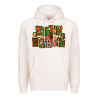 Pale Pink Christmas xmas vibes Premium Hoodie - FaDigitalArtStudio