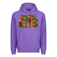 Purple Christmas xmas vibes Premium Hoodie - FaDigitalArtStudio