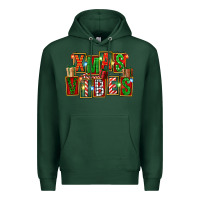 Sports Green Christmas xmas vibes Premium Hoodie - FaDigitalArtStudio