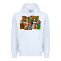 White Christmas xmas vibes Premium Hoodie - FaDigitalArtStudio