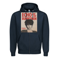 Navy echo and the bunnymen Zipper Hoodie - lanVoArt