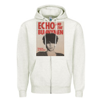 Oatmeal Heather echo and the bunnymen Zipper Hoodie - lanVoArt