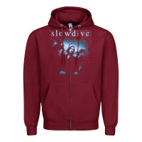 Burgundy slowdive souvlaki Zipper Hoodie - lanVoArt