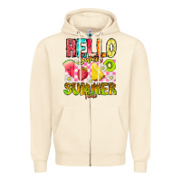 Sandshell Hello Sweet Summer Time Zipper Hoodie - CowhideDigitalArt