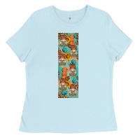 Baby Blue fall gnomes pen wrap 2 Ladies Tee - Artiststas
