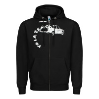 Black yo tengo la Zipper Hoodie - lanVoArt