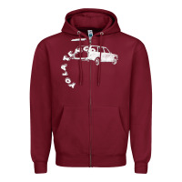 Burgundy yo tengo la Zipper Hoodie - lanVoArt