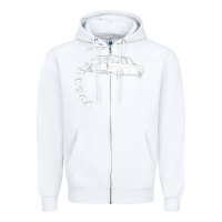 White yo tengo la Zipper Hoodie - lanVoArt