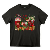 Asphalt Elf Coffee Cups Christmas Heavy Core Tee - BundleAndBundleShop