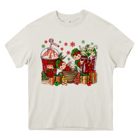 Cream Elf Coffee Cups Christmas Heavy Core Tee - BundleAndBundleShop