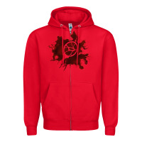Red mark of the malkavian Zipper Hoodie - lanVoArt