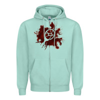 Seafoam mark of the malkavian Zipper Hoodie - lanVoArt
