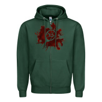 Sports Green mark of the malkavian Zipper Hoodie - lanVoArt