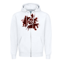 White mark of the malkavian Zipper Hoodie - lanVoArt