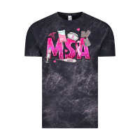 Cloud Black breast cancer msa medical support assistant Vintage Tee - texasbilliewilder