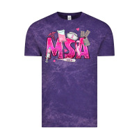Cloud Purple breast cancer msa medical support assistant Vintage Tee - texasbilliewilder