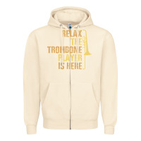 Sandshell relax the trombone player is here gift trombone gifts Zipper Hoodie - lanVoArt