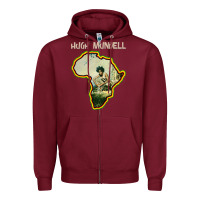 Burgundy hugh mundell 'africa must be free by 1983' Zipper Hoodie - lanVoArt
