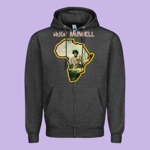 Hugh Mundell 'africa Must Be Free By 1983' Zipper Hoodie Designed By Lanvoart