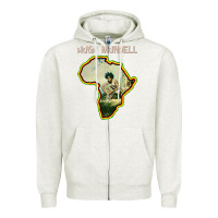 Oatmeal Heather hugh mundell 'africa must be free by 1983' Zipper Hoodie - lanVoArt
