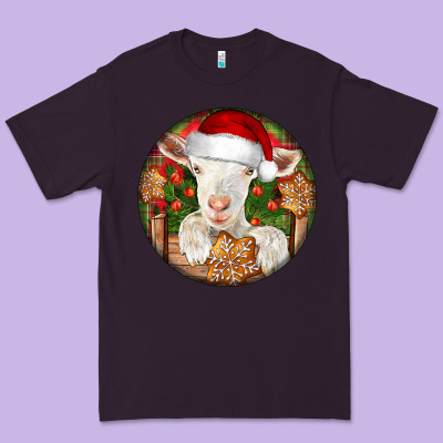 Baby Cashmere Goat Christmas Premium Tee Designed By Lillyallendesigns