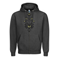 Charcoal Heather haunted mansion wallpaper Zipper Hoodie - lanVoArt