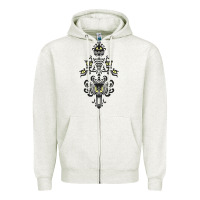 Oatmeal Heather haunted mansion wallpaper Zipper Hoodie - lanVoArt