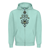 Seafoam haunted mansion wallpaper Zipper Hoodie - lanVoArt