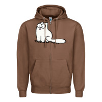 Chestnut simon's cat 1 Zipper Hoodie - lanVoArt