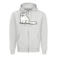Dove Grey simon's cat 1 Zipper Hoodie - lanVoArt