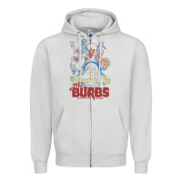 Dove Grey the burbs Zipper Hoodie - lanVoArt