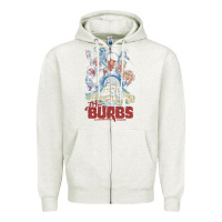Oatmeal Heather the burbs Zipper Hoodie - lanVoArt