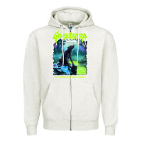 Oatmeal Heather r.l. stine goosebumps nightmare halloween werewolf fever swamp essenti Zipper Hoodie - lanVoArt
