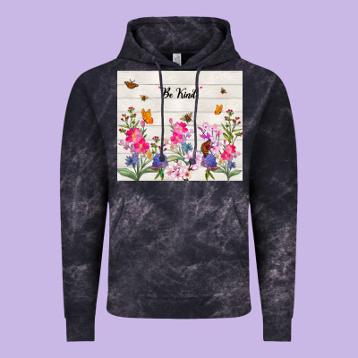 Be Kind Wildflower Vintage Hoodie Designed By Tumblerdesignbyshophia
