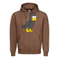 Chestnut bart as edgar allen poe raven nevermore halloween Zipper Hoodie - lanVoArt
