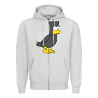 Dove Grey bart as edgar allen poe raven nevermore halloween Zipper Hoodie - lanVoArt