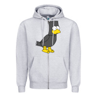 Heather Grey bart as edgar allen poe raven nevermore halloween Zipper Hoodie - lanVoArt
