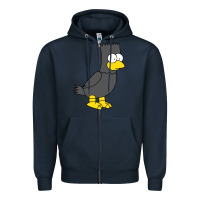Navy bart as edgar allen poe raven nevermore halloween Zipper Hoodie - lanVoArt