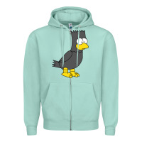 Seafoam bart as edgar allen poe raven nevermore halloween Zipper Hoodie - lanVoArt