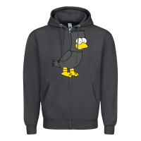 Smoke bart as edgar allen poe raven nevermore halloween Zipper Hoodie - lanVoArt
