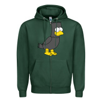 Sports Green bart as edgar allen poe raven nevermore halloween Zipper Hoodie - lanVoArt