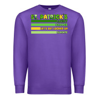 Purple st. patrick's lucky clover  artiststas Premium Sweatshirt - Artiststas
